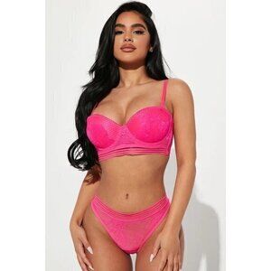 FA Keep A Secret‎ Bra And Panty Intimate Set - Hot Pink Size 36C